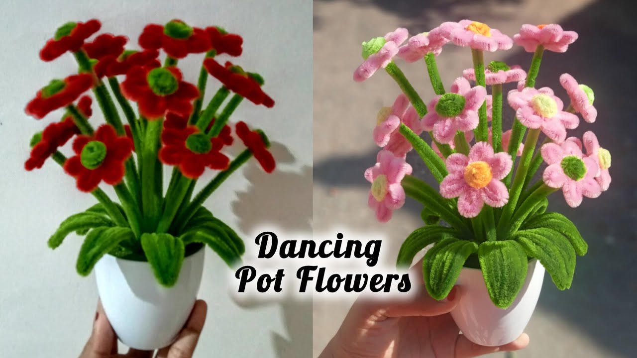 Tutorial bunga goyang dari kawat bulu ||  dancing pipe cleaner flowers