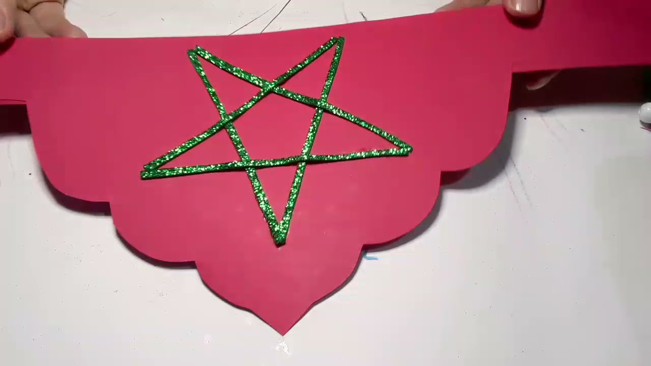 كيفية عمل تاج👑 بمناسبة المسيرة الخضراء🇲🇦🇲🇦
