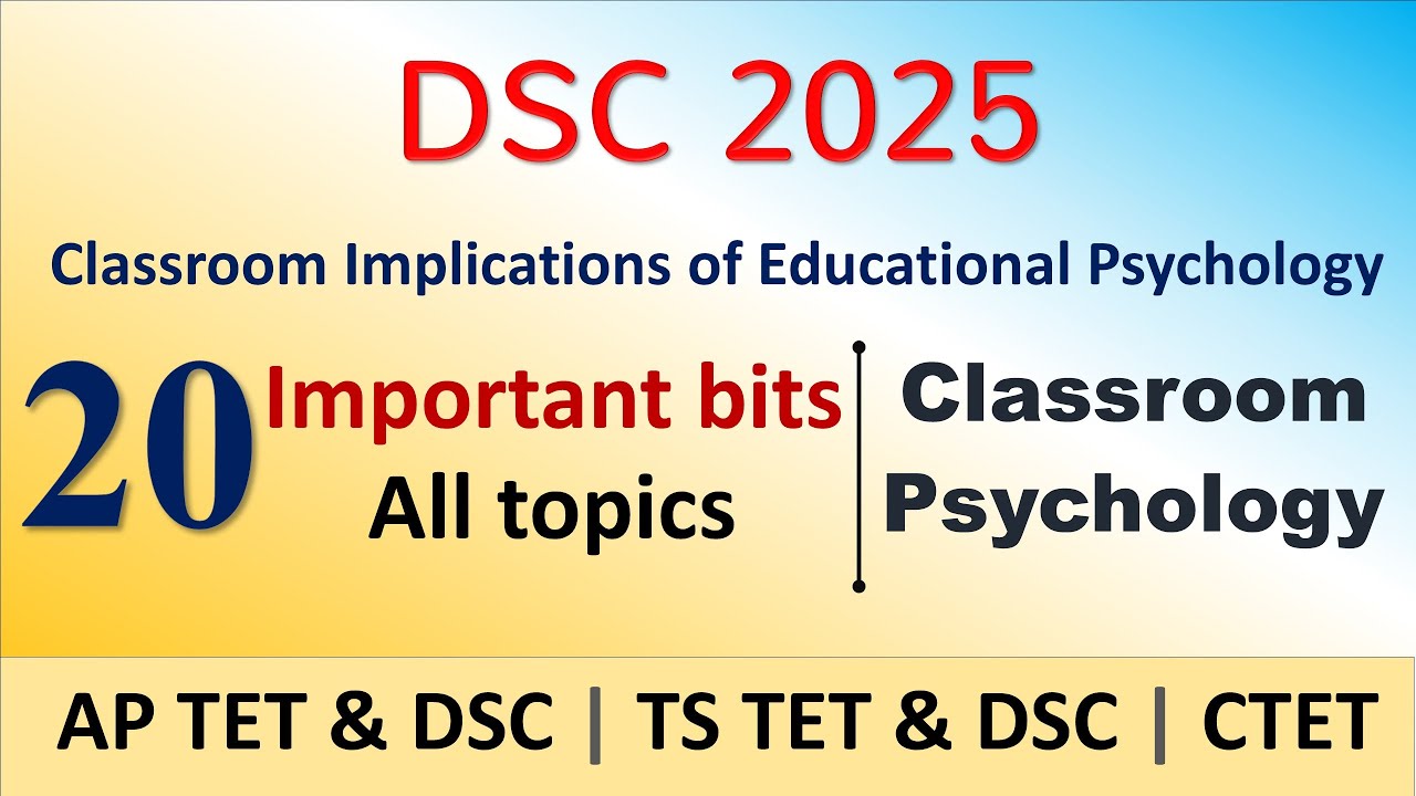 Important bits for AP DSC TS DSC | Psychology | CDP | @EFSANA #apdsc #apdsc2025 #psychology #tstet