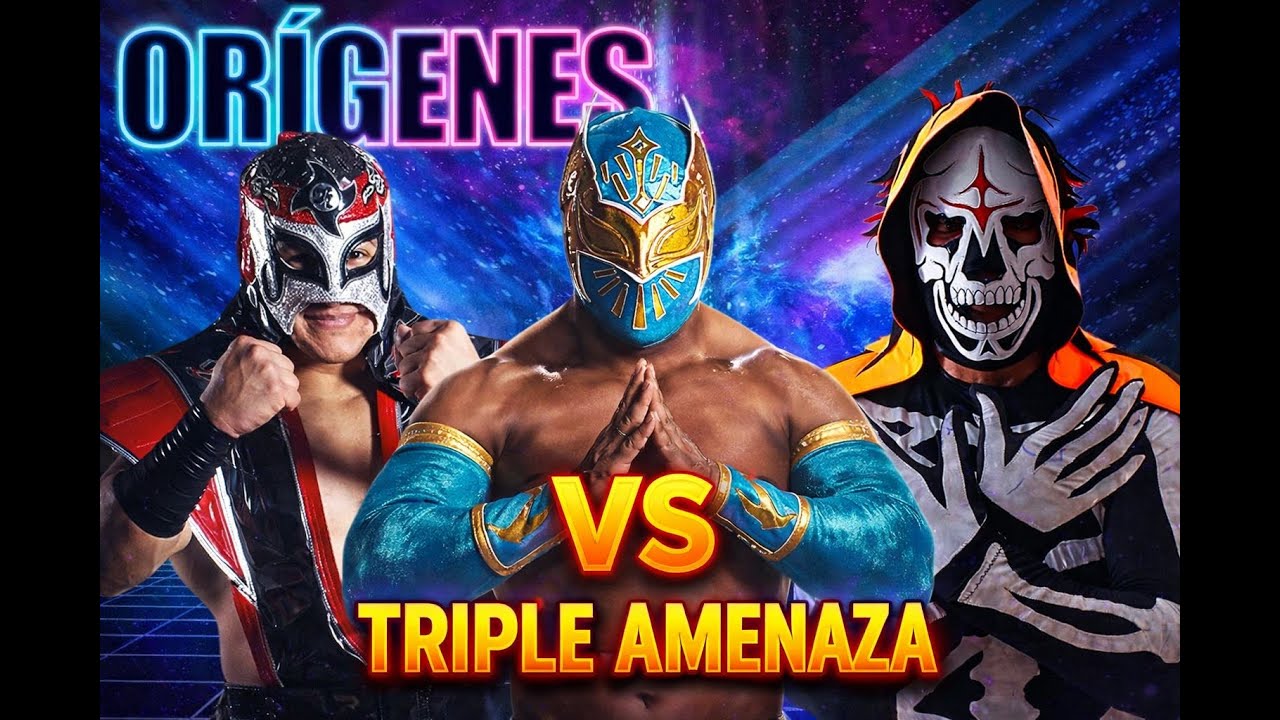 TRIPLE AMENAZA SIN CARA VS OCTAGON JR VS LA PARKA