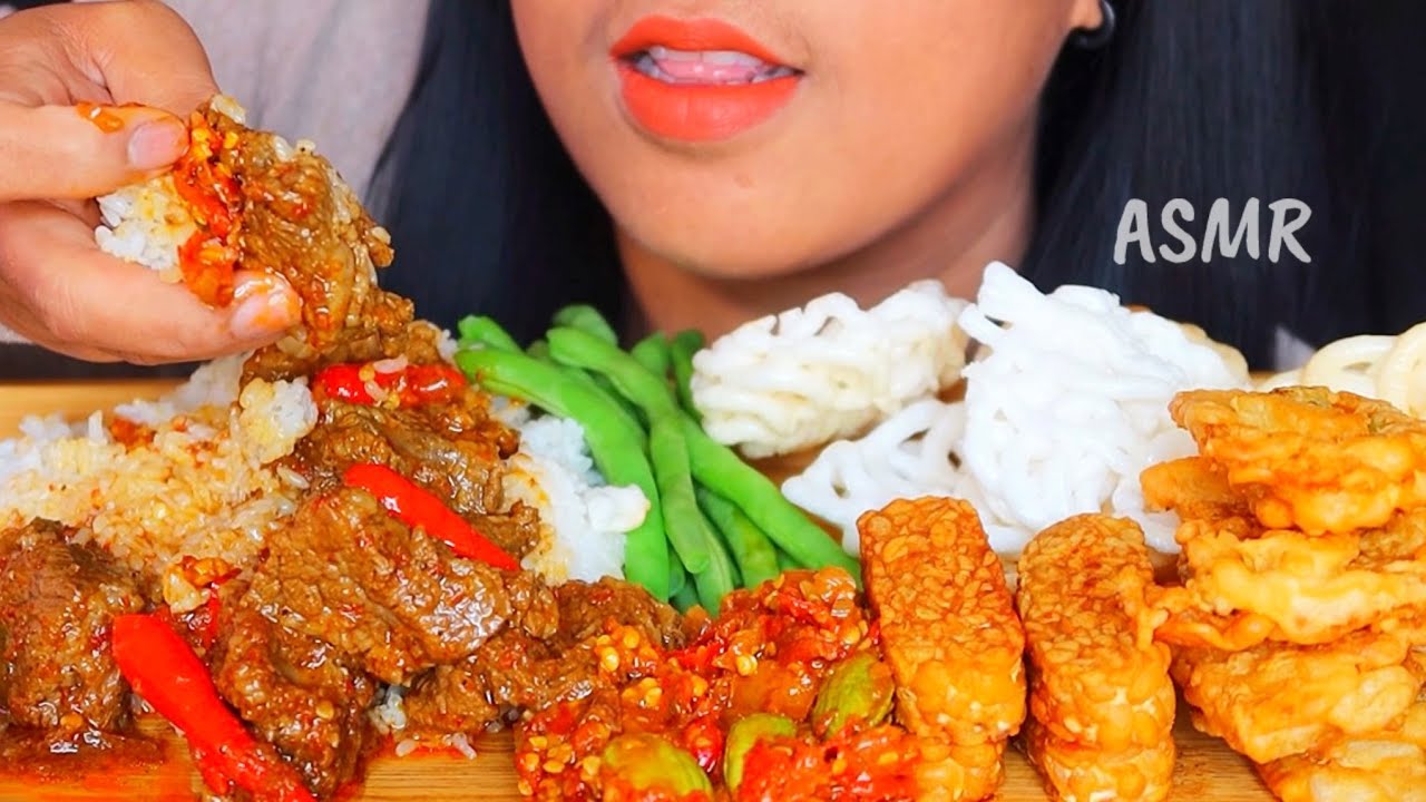 ASMR OSENG DAGING SAPI *TEMPE ||MUKBANG INDONESIA #ASMR #asmrsounds #eatingsounds #dagingsapi