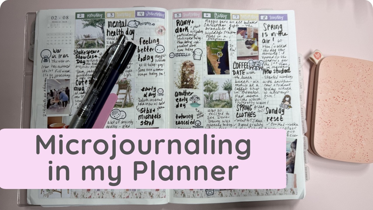 How I Microjournal in My Planner | Simple Memory Keeping