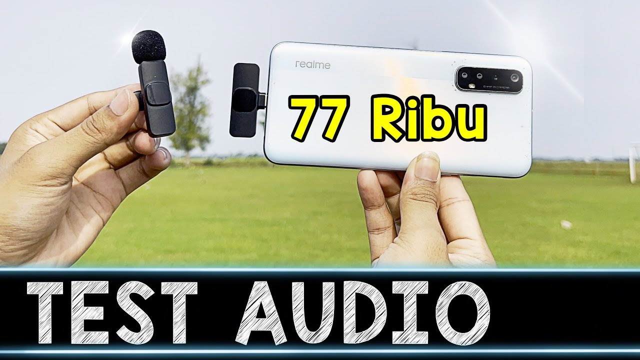 PALING MURAH !! TES AUDIO MIC WIRELESS MURAH 77RB TOPSPOT TYPE C LIGHTNING IPHONE ANDROID TES JARAK