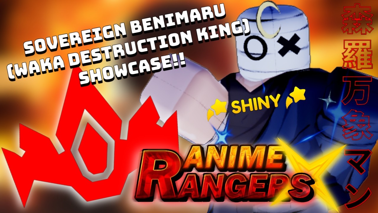 Эволюция и демонстрация сияющего Бенимару (Вака Разрушитель) в Anime Rangers X!! (Roblox)