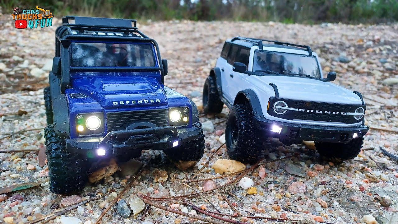 Traxxas TRX4 M Ford Bronco VS Land Rover Defender | Comparison Test | @CarsTrucks4Fun