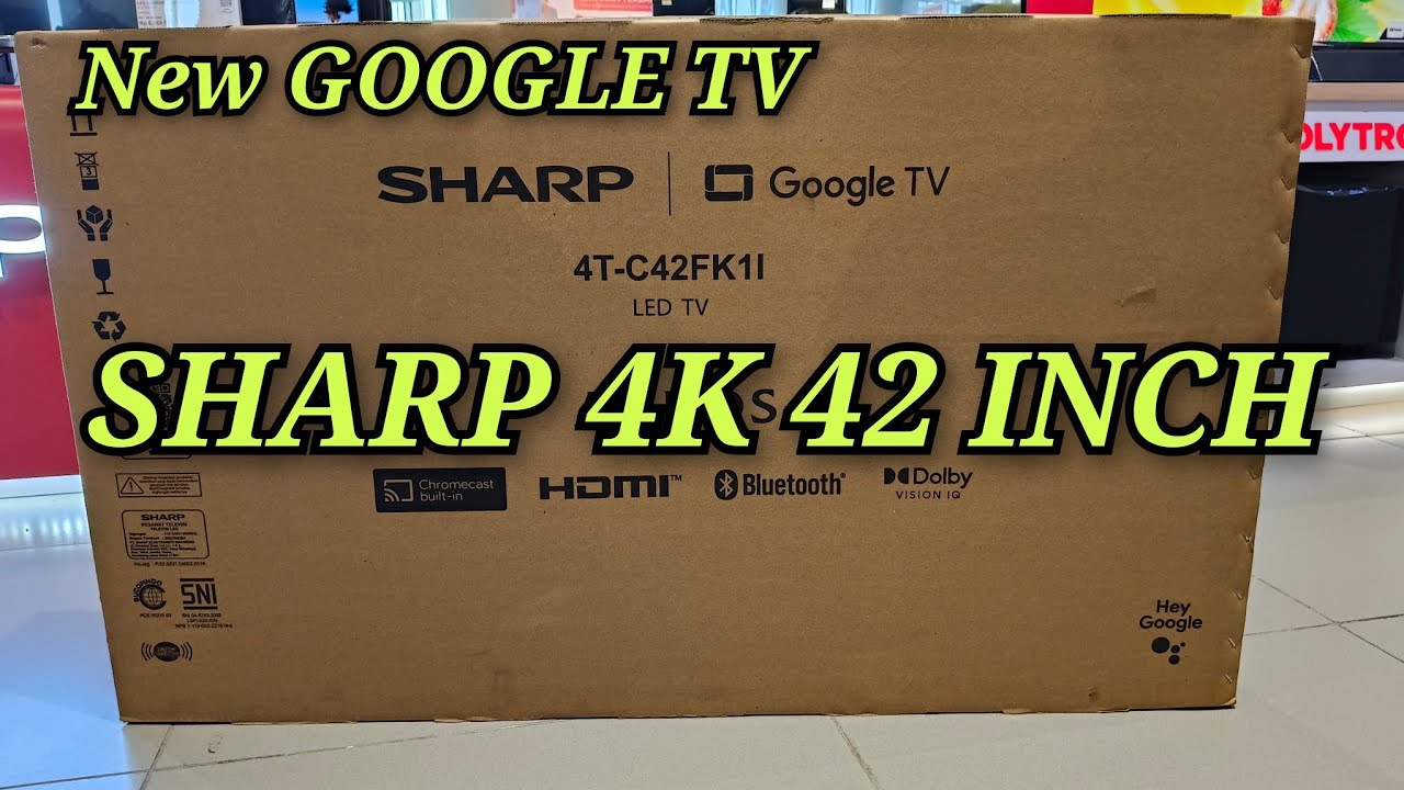 Распаковка нового телевизора Sharp Google TV 42 дюйма 4T-C42FK ‼️