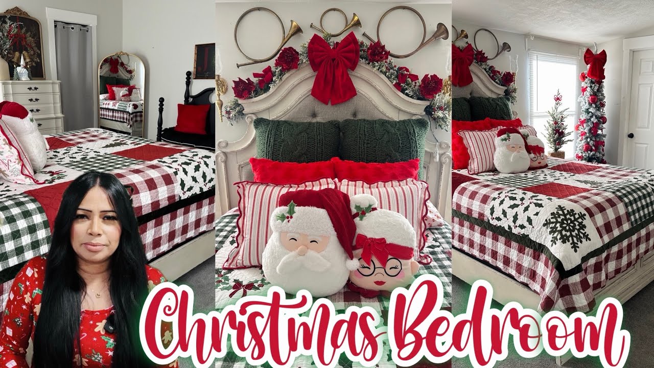 🎄 Украшаем спальню к Рождеству вместе со мной 2025 ❤️ Традиционное Рождество + уютное постельное ...