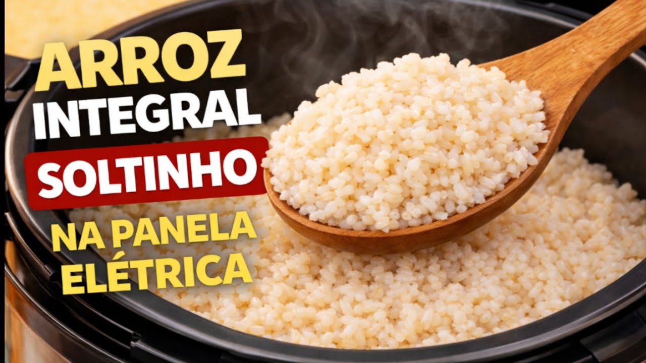 Arroz Integral na panela de Pressão elétrica SEM erro ( fica soltinho )