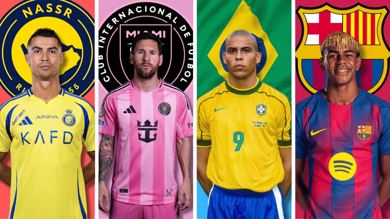 Comparison: Ronaldo vs Messi vs Nazário vs Yamal
