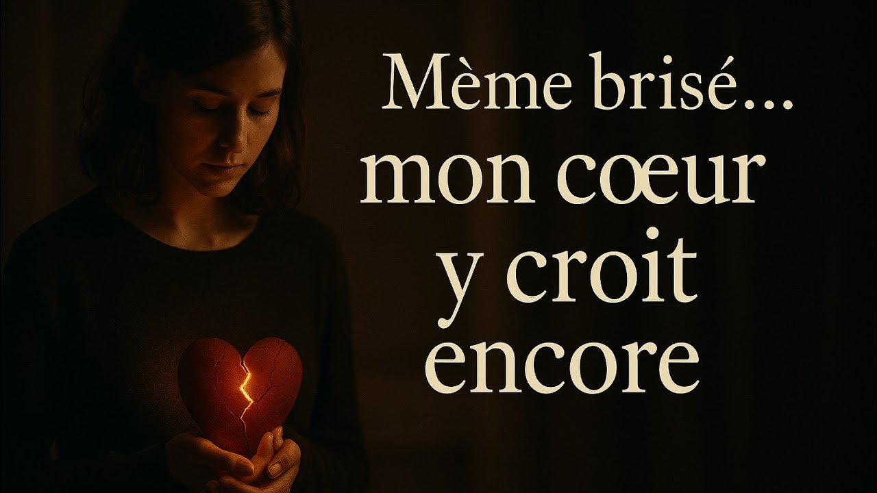 Même brisé… mon cœur croit encore en l’amour