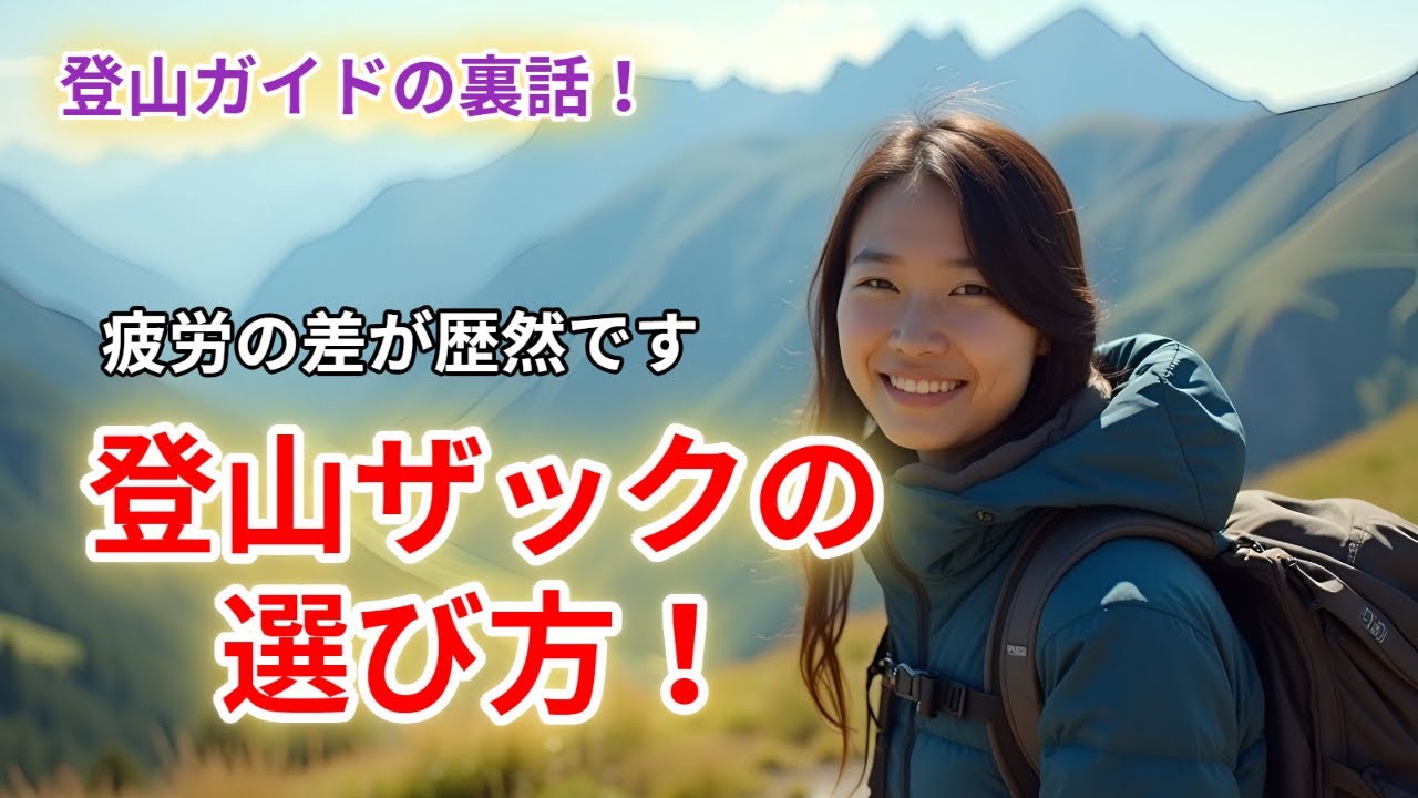 ザック選びで疲労は激変する｜背負い心地を決める3つのポイント【登山ガイドの裏話】#登山 #登山装備 #登山の雑学 #中高年から始める登山 #登山初心者 #健康維持 #定年後の趣味 #健康資産