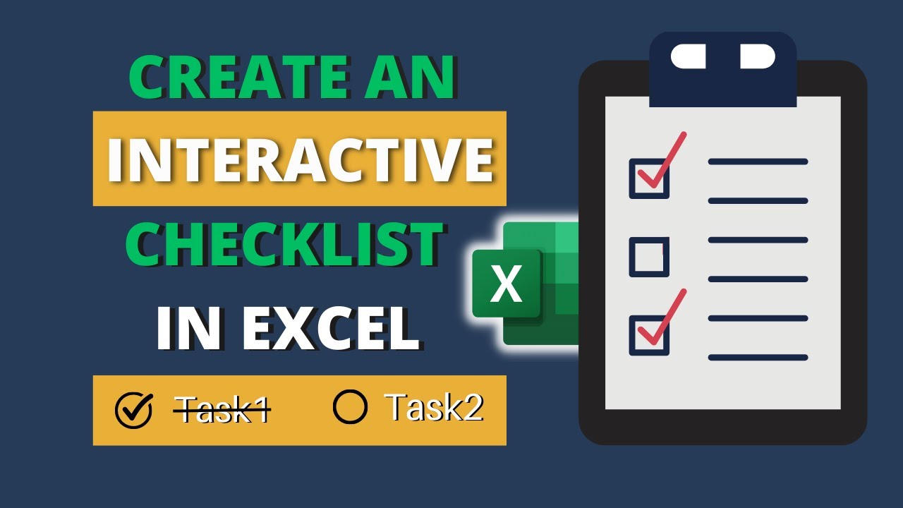 Как создать интерактивный контрольный список в Excel