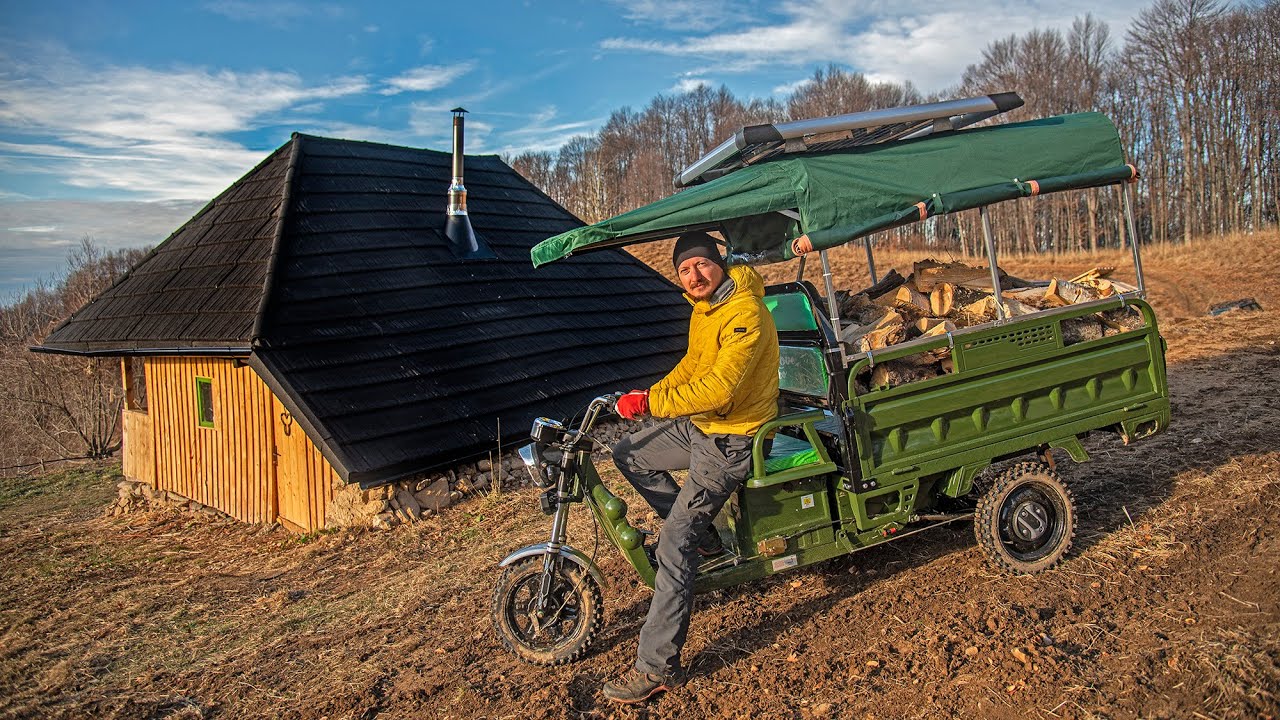 Transport Lemne cu un TUK TUK ELECTRIC cu PANOU SOLAR - Ep91