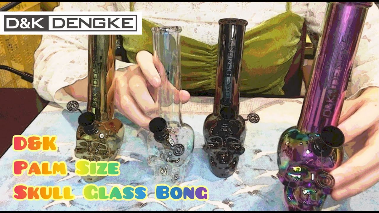[D&K Dengke]D&K Palm Size Mini Skull Glass Bong