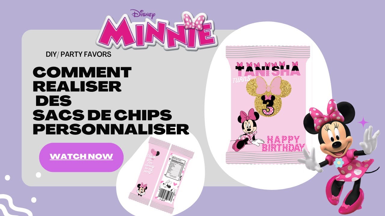 DIY SAC DE CHIPS personnaliser pour anniversaire et d'autre événement | TUTO | Canva