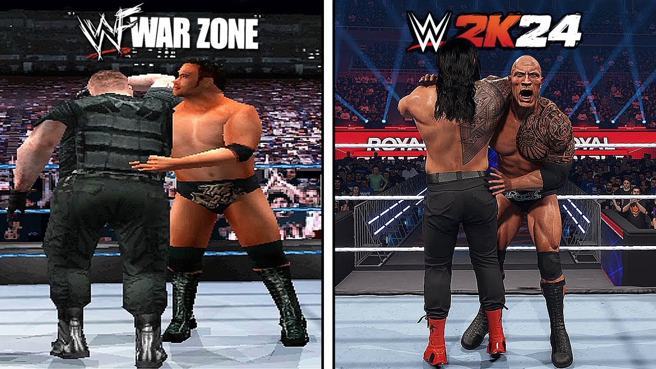 Самая низкая эволюция в играх WWE!!! (WWF War Zone - WWE 2K24)