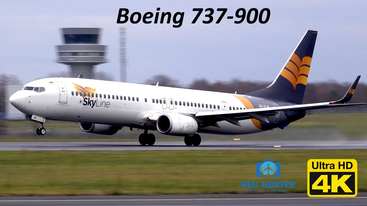 Boeing 737-900 Skyline Express Airline at Poznan Airport