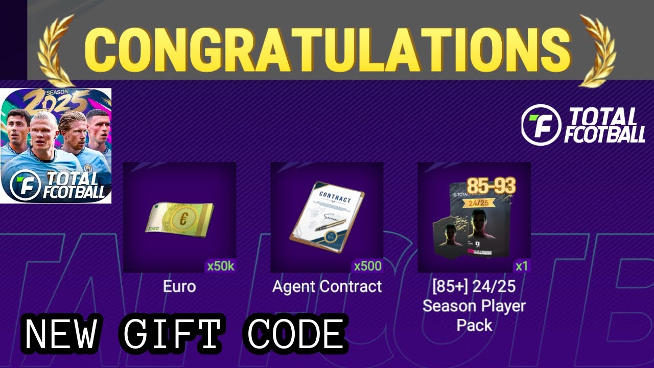 TOTAL FOOTBALL MOBILE 2025 - GIFT 🎁 CODE & 10+ NEW PLAYERS @TotalFootballlll