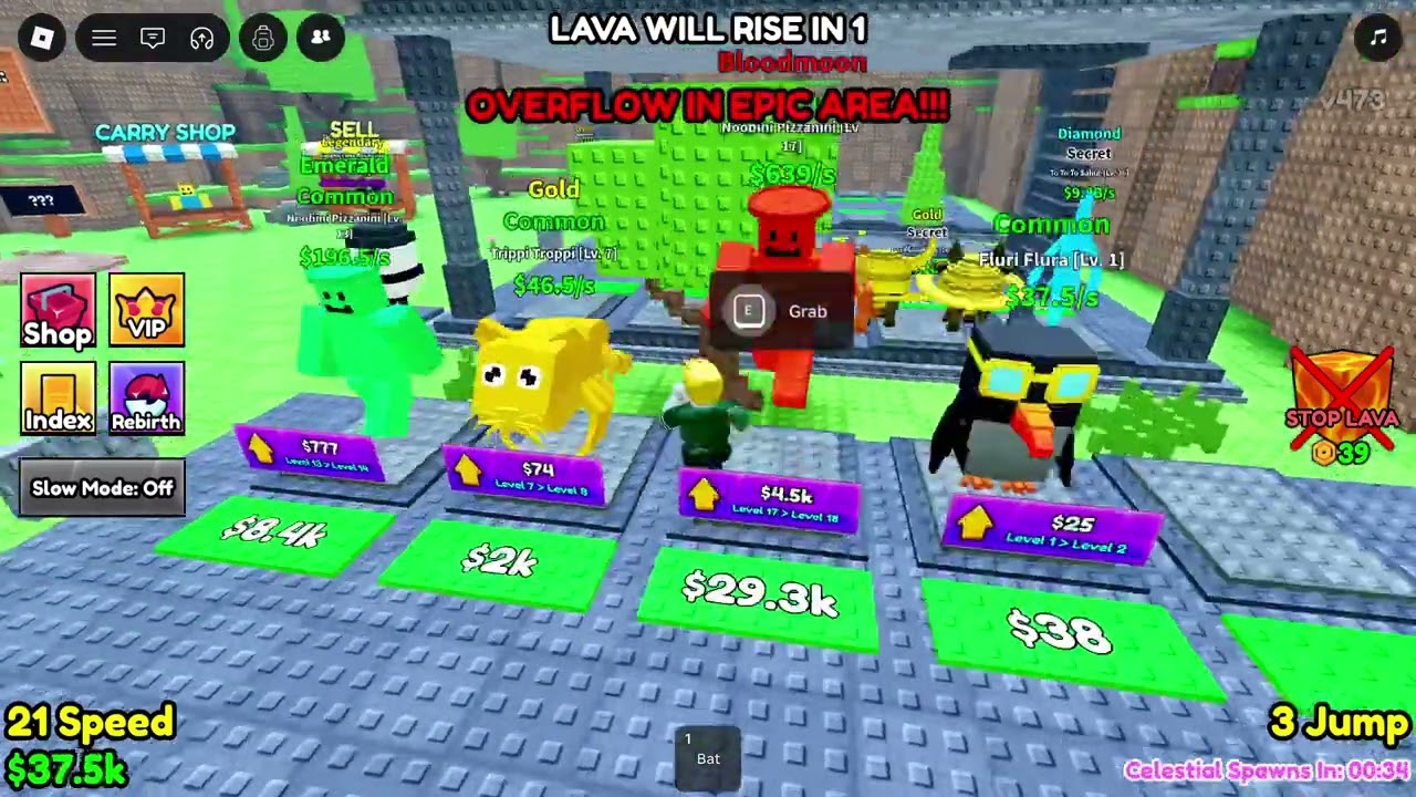 survive lava for brainrots speedrun