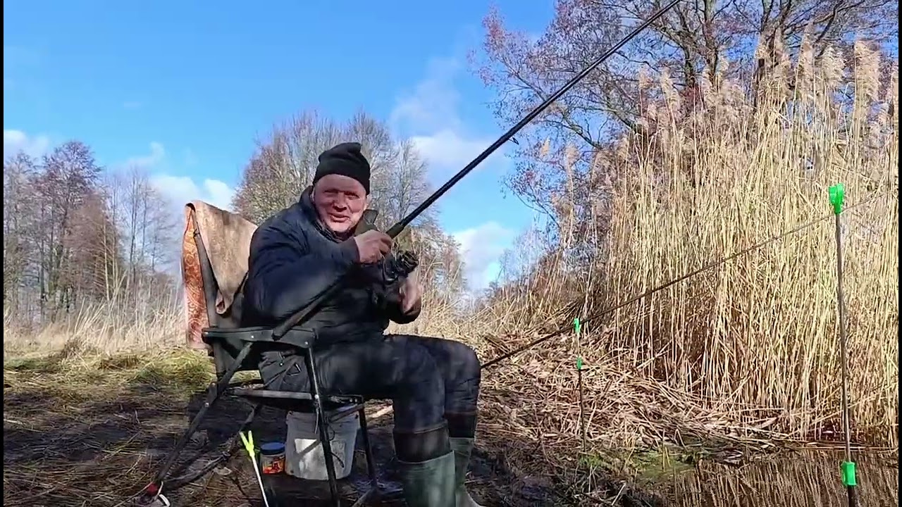 2025-02-01 žvejyba Gavaltuvos tvenkinyje (Šešupėje) ir pirmasis šių metu karšis 😅