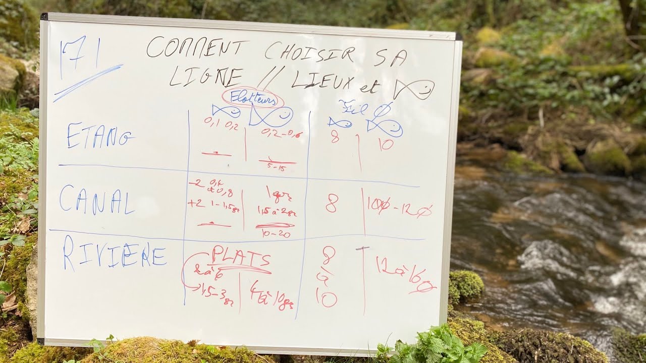 ❓COMMENT CHOISIR  LE FLOTTEUR ET LE DIAMÈTRE DU FIL EN FONCTION DU LIEU DE PECHE❓