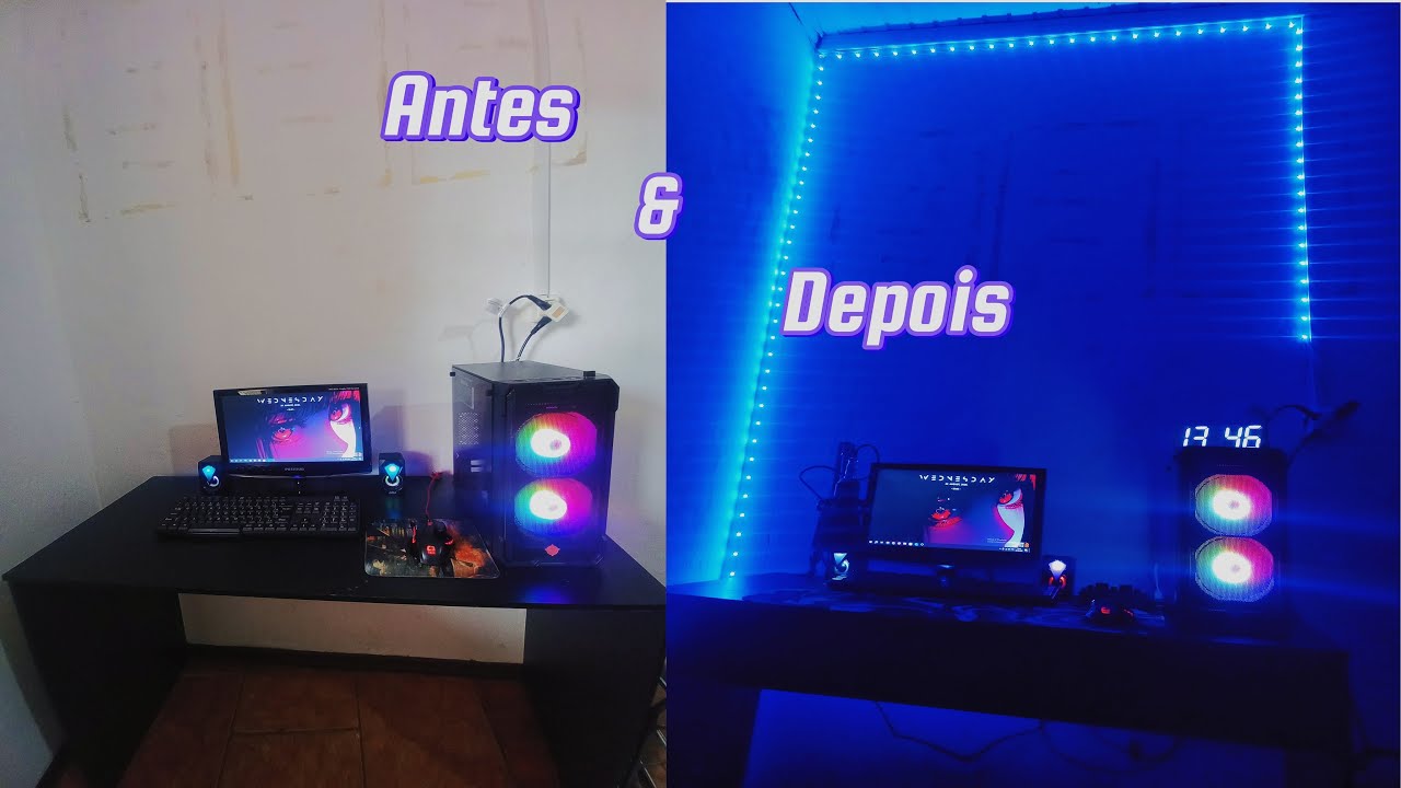 Transformei meu quarto gamer gastando pouco!!