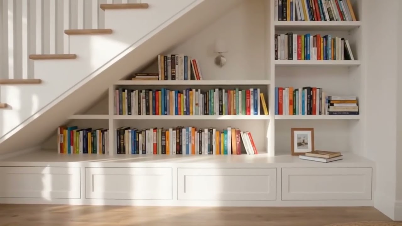 Under Staircase Transformation Timelapse | Built-In Cabinet Design