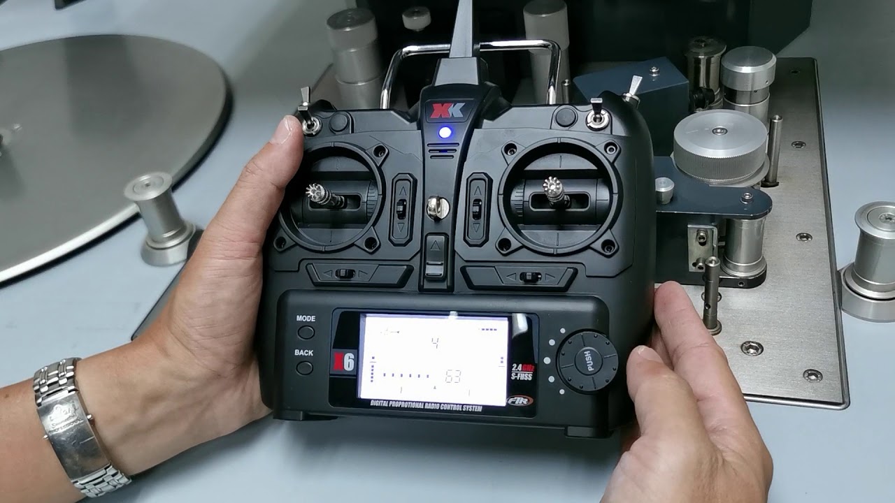 How to change XK 6 channels heli remote from mode 2 to mode 1by 3 steps.