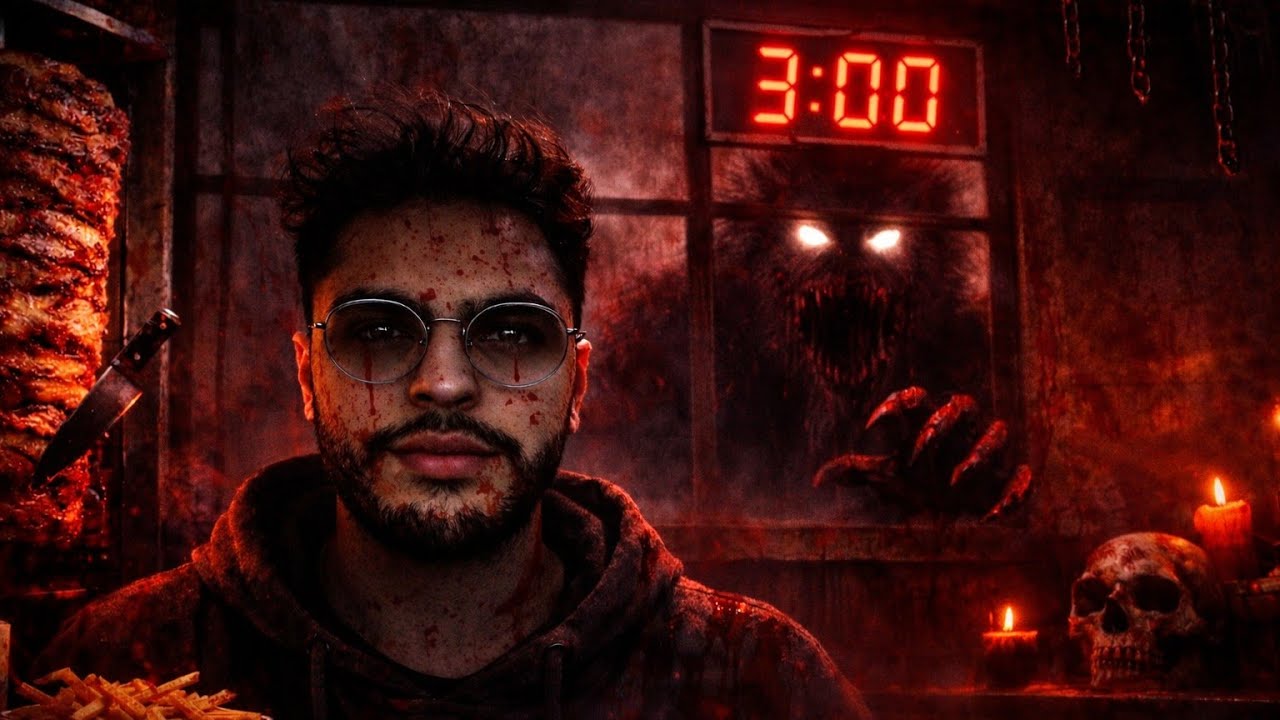 اشتغلت بمحل شاورما بعد منتصف اليل😱👹رعب