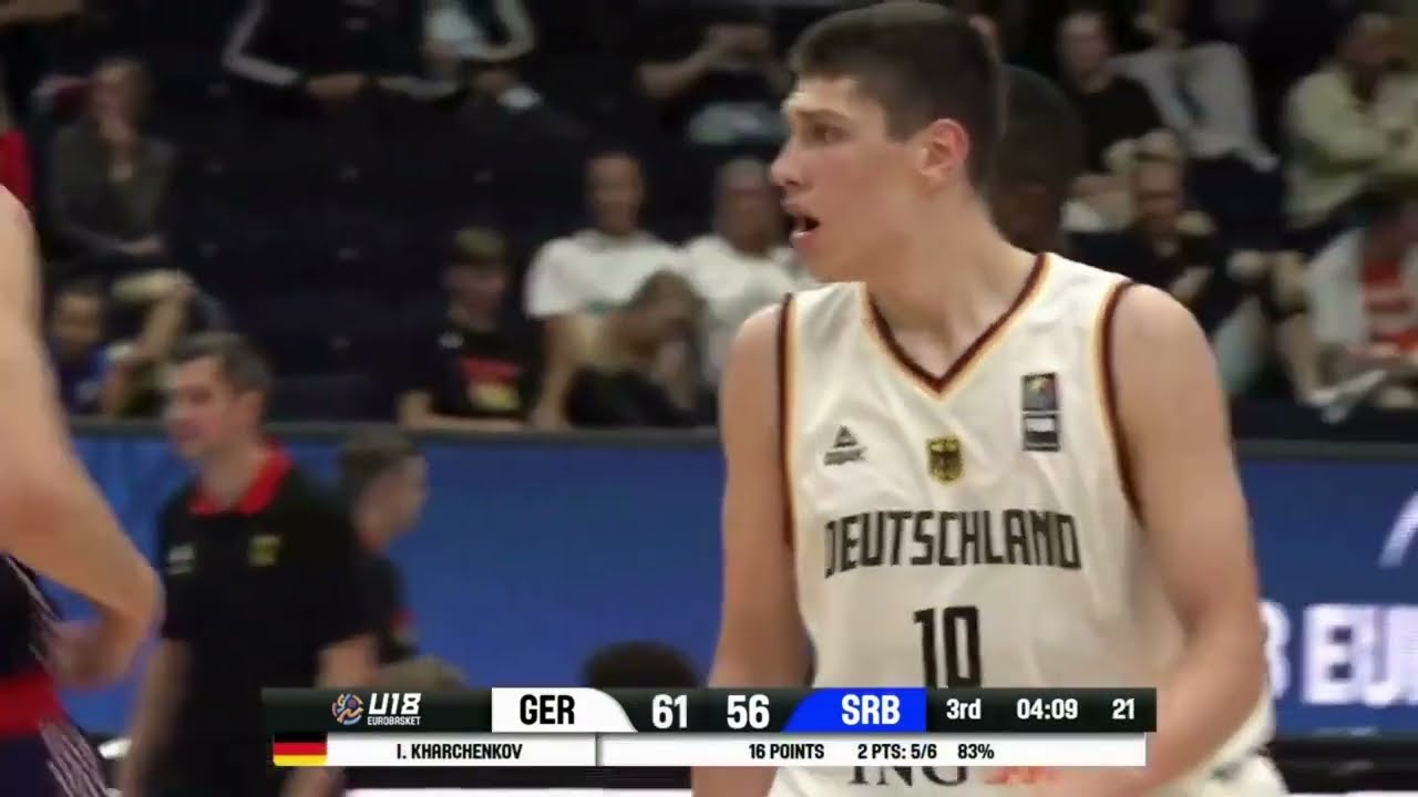 IVAN KHARCHENKOV(BORN:2006)U18 EUROBASKET.QUARTER-FINAL:SEMI-FINAL:FINAL HIGHLIGHTS.TEAM:BAYERN MUN.