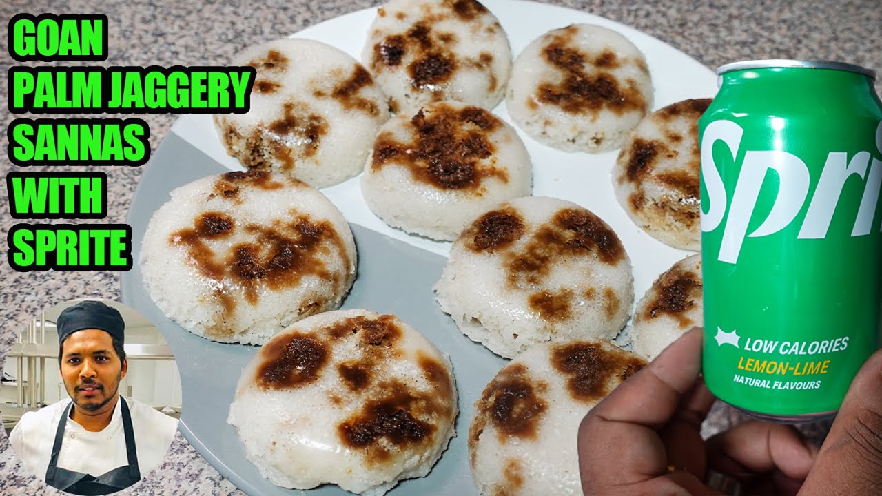 Goan Palm Jaggery Sannas With A Twist Of Sprite | Sweet Goan Sannas with Sprite | Ivon's Kitchen