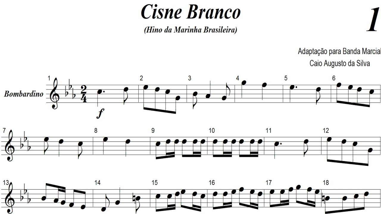 Partitura - Cisne Branco (Bombardino)