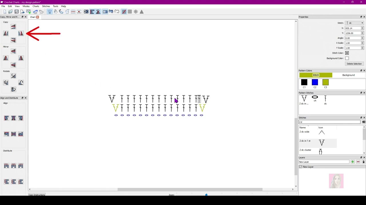 Stitchworks Software- Crochet Charts Question answered:  How to Add Increases in rows.