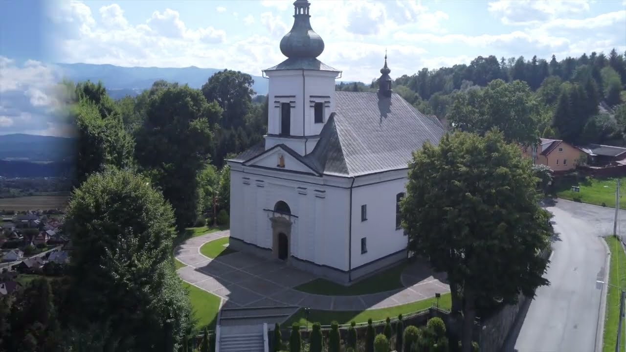 PODEGRODZIE - Kości&oacute;ł św. Jakuba St. Apostoła św. Stanisław Papczyński |MAŁOPOLSKIE| DRON 4K+ZDJĘCIA