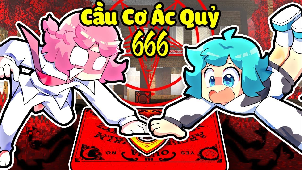 YUMMIE VÀ HIHA ALPHA THỬ CHƠI CẦU CƠ ÁC QUỶ VÀO 12H ĐÊM TRONG MINECRAFT*YUMMIE CẦU CƠ ÁC QUỶ 666 🤣