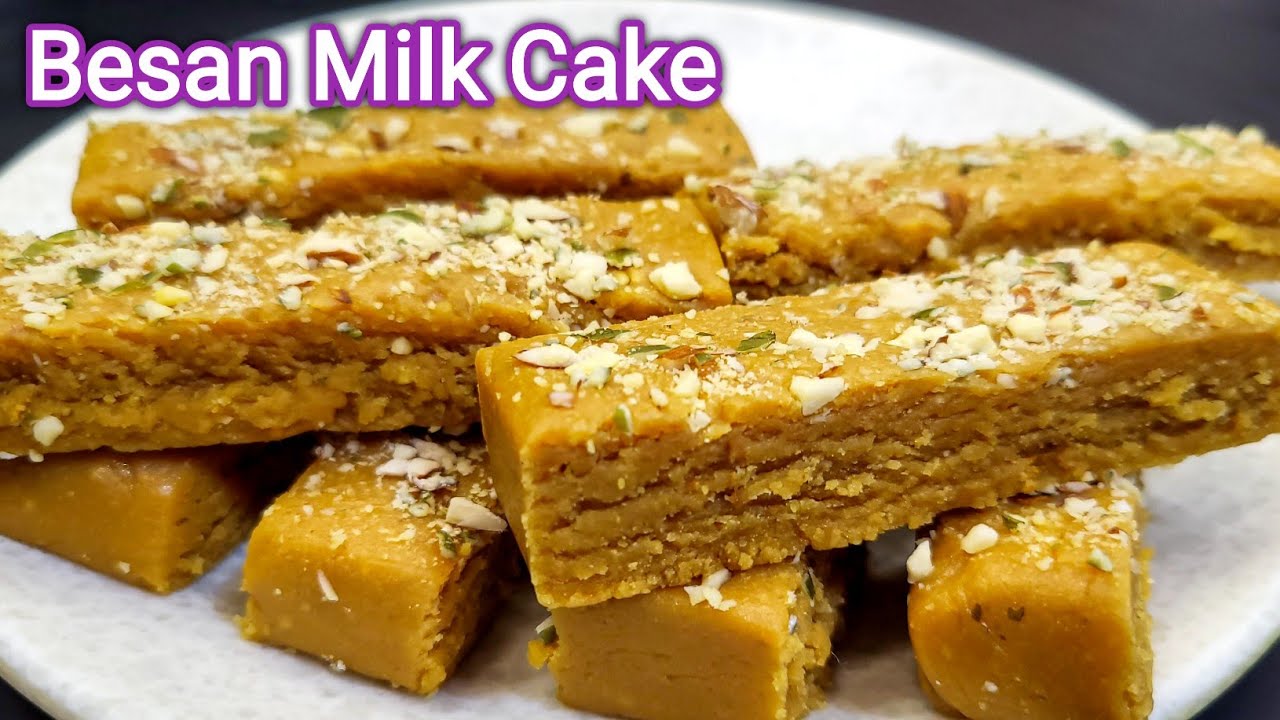 Besan Barfi With Milk Powder l Besan Milk Cake l Besan Barfi Recipe l Ramzan Special Recipes l Barfi