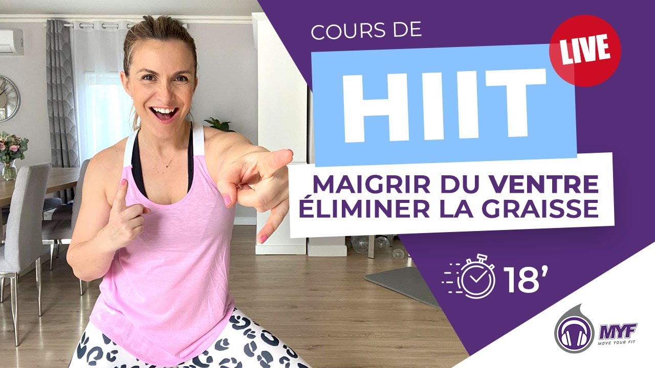 🤗 HIIT en Live - Maigrir du ventre - Éliminer la graisse - Jessica Mellet