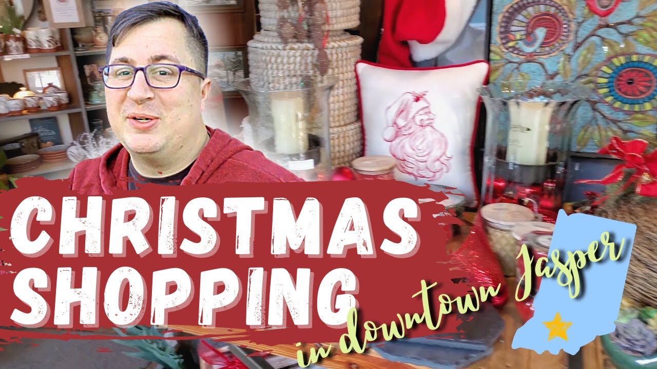 Christmas Shopping in Downtown Jasper, Indiana