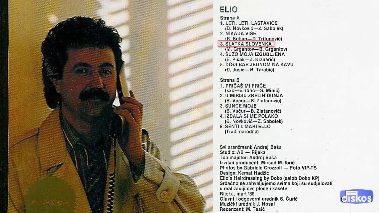 Elio Pisak - Slatka Slovenka - (Audio 1988)