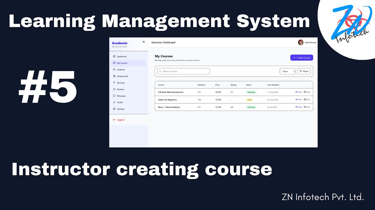 Instructor Panel | Create Course Using Cookies (username & userId)