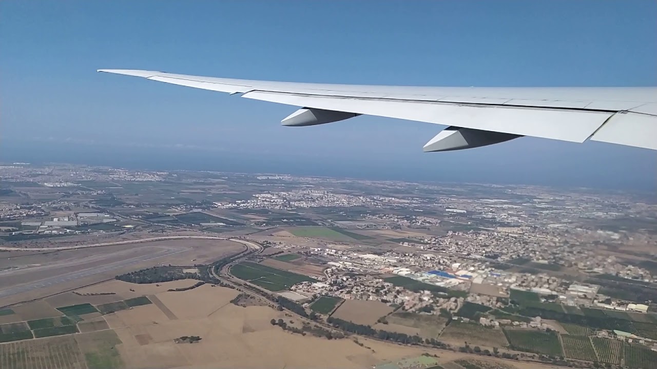 ALGER-DOHA Décolage de Qatar Airways Boeing 777-200LR de l'Aéroport d'Alger [60FPS]