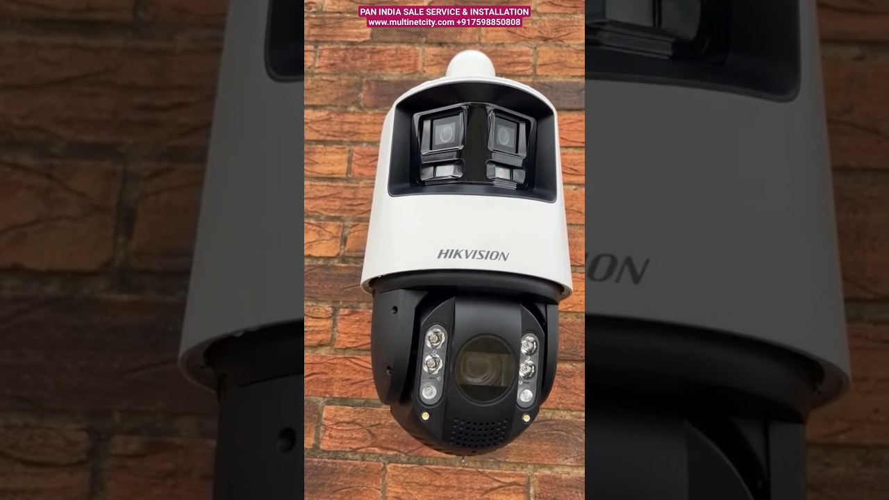 Hikvision PTZ 360&deg; IP Camera with smart intelligence AI 4mp with triple lens setup imported COLOURUV