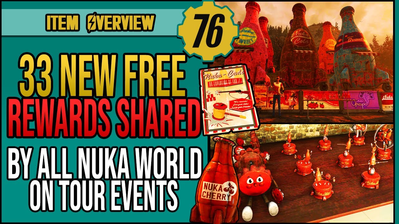 33 NEW Free Rewards Coming with the Nuka World on Tour Public Events | Fallout 76 NWOT