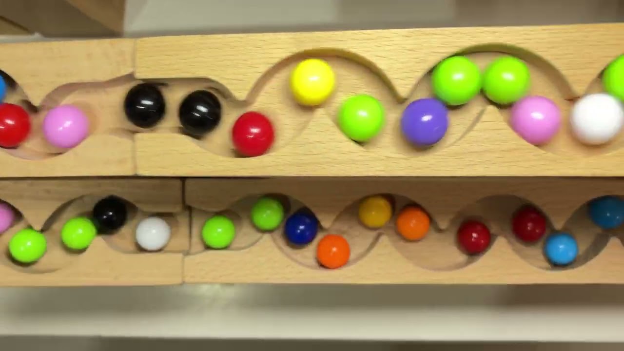 Marble Run Race ASMR ✨ 3D printed track + Snake-shaped wooden track + square track