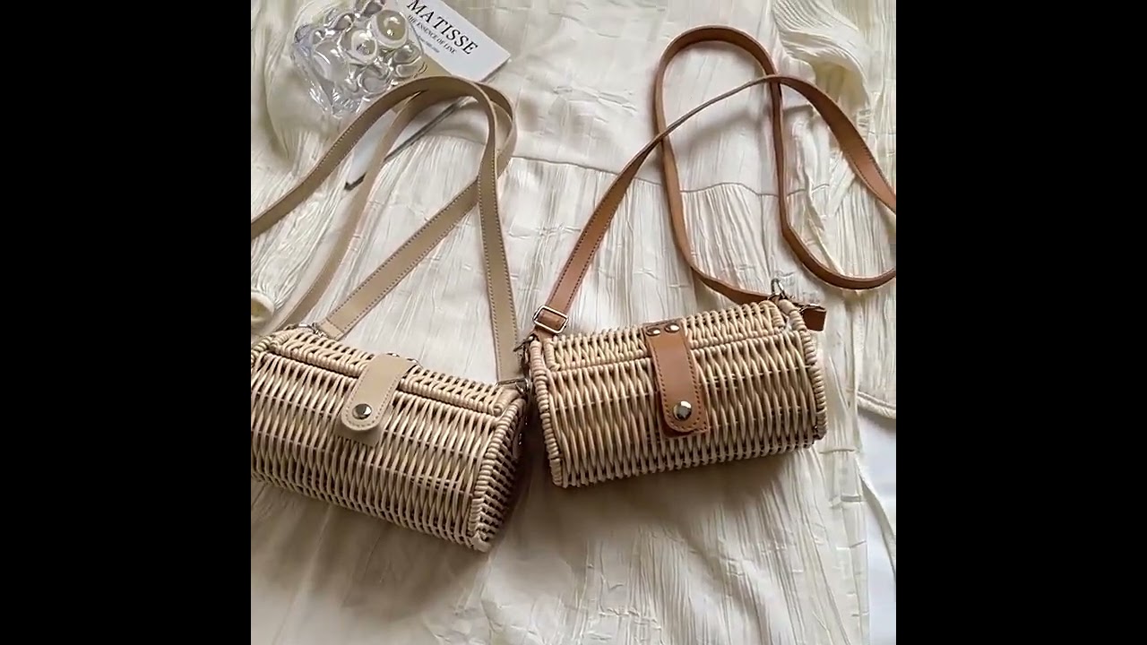 French Chic Women's 2025 Spring/Summer New Fashion Woven Straw Bags, Crossbody Bags, #bag #crochet
