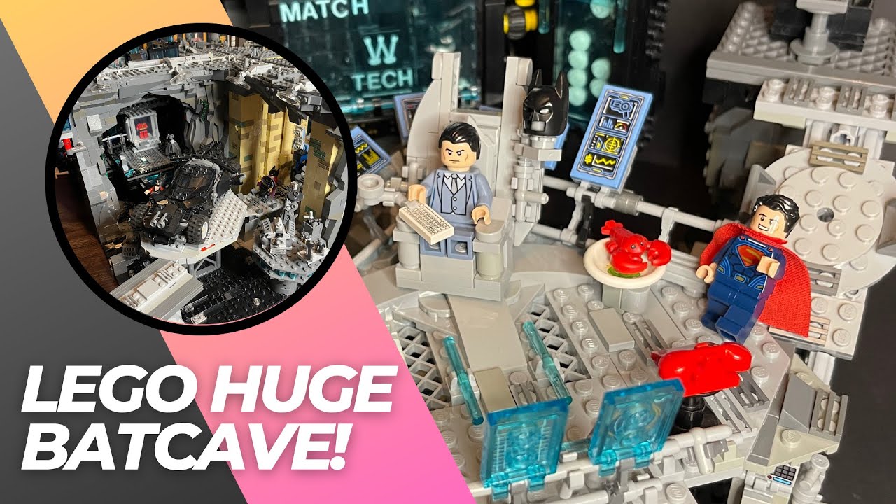 Lego Huge Batcave MOC all connected!