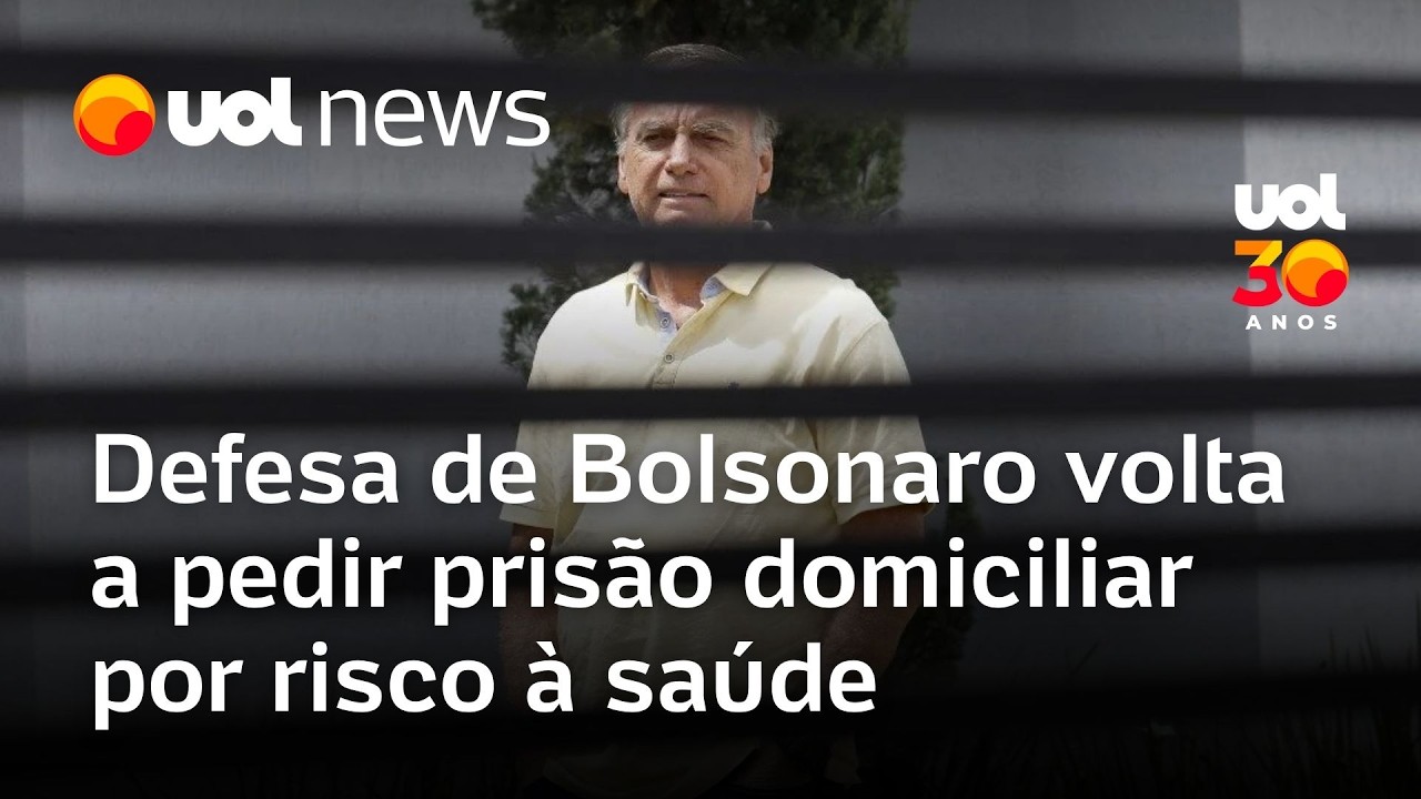 Defesa de Bolsonaro cita 'risco progressivo' à saúde e volta a pedir prisão domiciliar