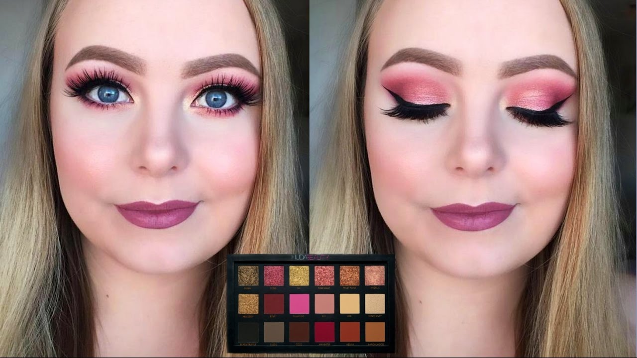 Huda Beauty Rose Gold Palette MAKEUP TUTORIAL