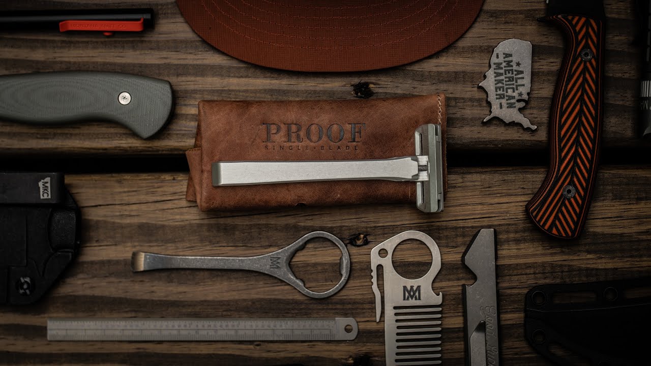 The Best American Made Razor by Proof Razor : Made in Montana : Pivoting Head Single Blade Razor