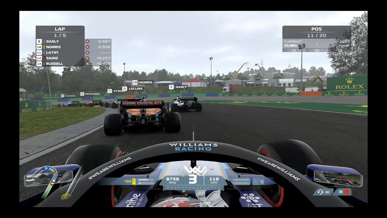 F1 2021 Hungarian GP | Nicholas Latifi POV | Williams Racing | Mercedes Car | RTX & DLSS On